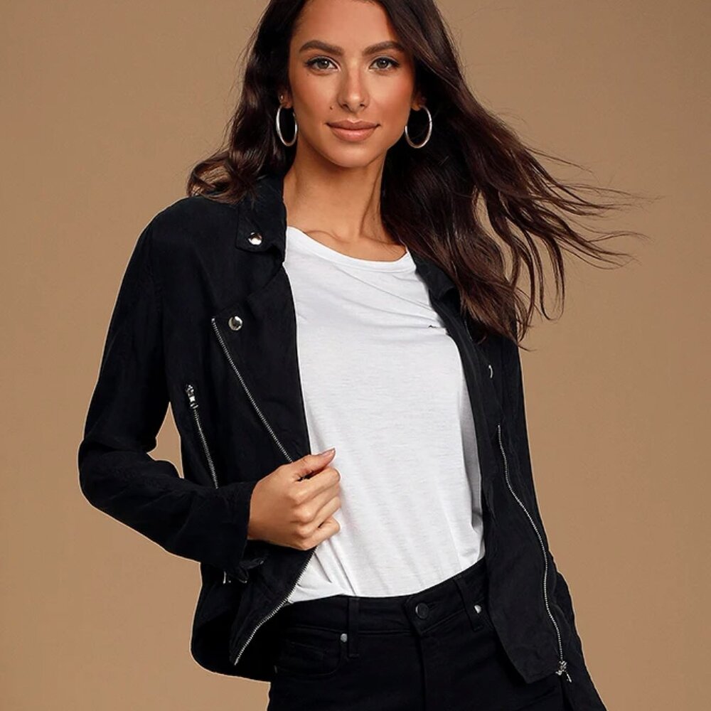 Blank NYC Black Moto Jacket Small